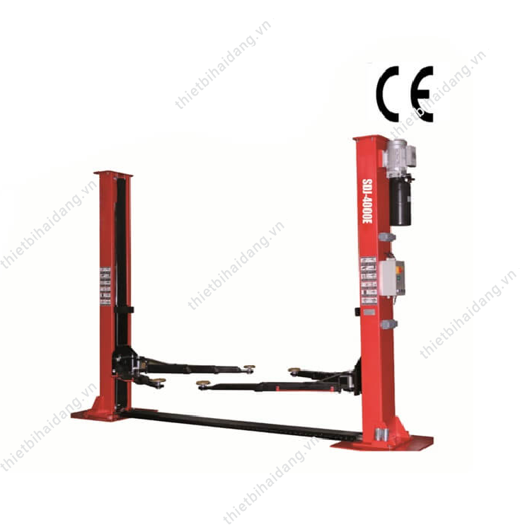 Cầu Nâng 2 Trụ Cáp Dưới SDL-4000E – Giải Pháp Nâng Xe Cho Gara Trần Thấp